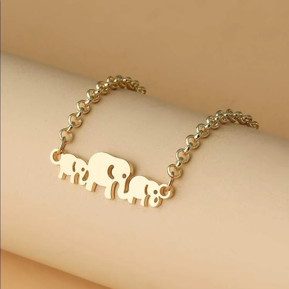 Gold Elephant Bracelet